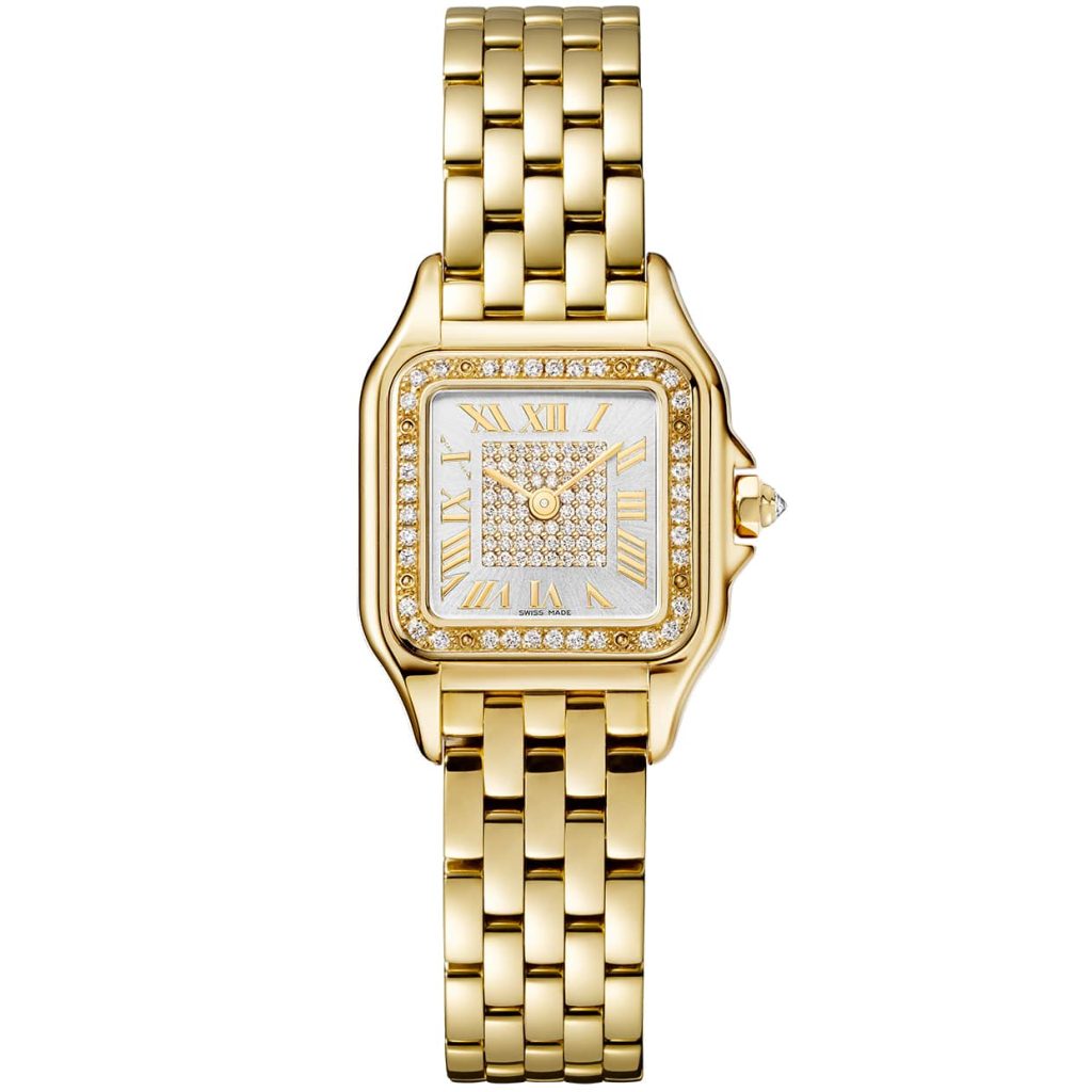 Panthere De Cartier Small Watch quartz, yellow gold, diamonds WJPN0042
